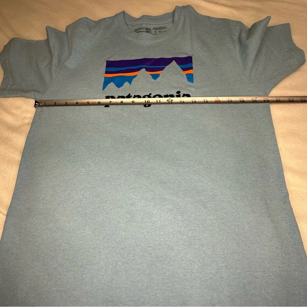 Patagonia Men's‎ Medium Light Blue Mountain Tee